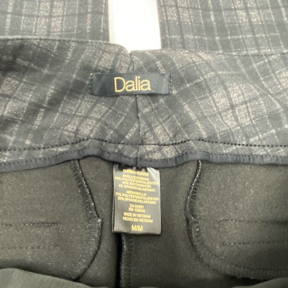 Women’s Dalia Gray Plaid Classic Style Dress Pants Leggings - Picture 6 of 7